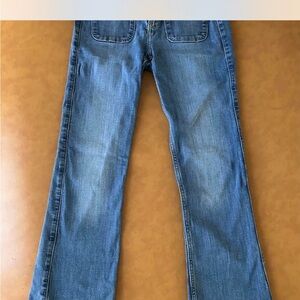 Hollister Blue Low-Rise Bootcut Jeans
